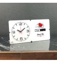 Anjiyo Teknisyeni Ahşap Masa Saati