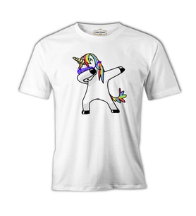 Unicorn - Rainbow Beyaz Erkek Tshirt