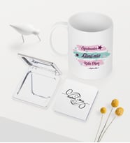 BK Gift Kişiye Özel Öğretmenler Gününüz Kutlu Olsun Temalı Beyaz Kupa Ayna Seti - 4