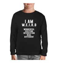 I am W.E.I.R.D Siyah Çocuk Sweatshirt
