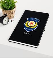BK Gift Kişiye Özel Polis Çevik Kuvvet Temalı Siyah Defter