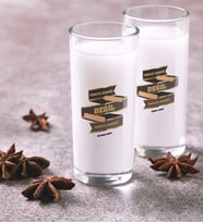 BK Gift Kişiye Özel Renkli Baskılı Yarıya Kadar Değil Yaraya Kadar İkili Rakı Bardağı Seti-6 (Beyaz)