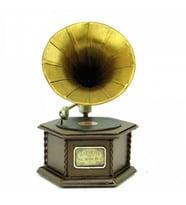 Nostaljik Dekoratif Metal Gramafon Kutu C0304