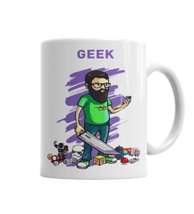 Nerd Geek Gamer Kupa Bardak Porselen
