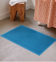 Pvc Kaydırmaz Petek Paspas - Islak Zemin Banyo Paspası - 40x60CM Mavi Renk