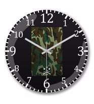 Army Duvar Saati Bombeli     Gercek Cam