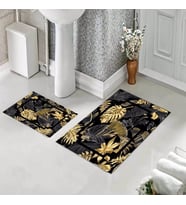 Banyo Halısı Ikili Klozet Takımı Kaymaz Tabanlı (60 xm x 100 cm + 40 cm x 60 cm) 