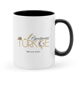 BK Gift Kişiye Özel Türkçe Öğretmeni Siyah Kupa Bardak