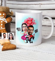 BK Gift Kişiye Özel Evlilik Teklifi Karikatür Beyaz Kupa Bardak  1