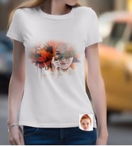 BK Gift Kişiye Özel Bayan Karikatürlü Beyaz Tişört-32 (Siyah)