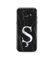 Samsung A5 (2015) Siyah Mermer Harf Tasarımlı Telefon Kılıfı Ş-Harfi 