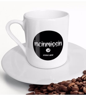 BK Gift Kişiye Özel İncinmişsin Kahve Fincanı-3 (Beyaz)