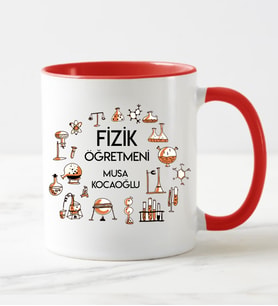 Fizik Öğretmeni Kupa Bardağı Kırmızı