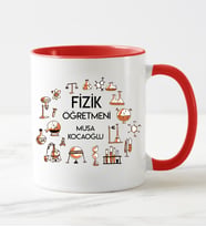 Fizik Öğretmeni Kupa Bardağı Kırmızı