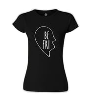 Best Friends Kalp 1/2 - 1 Siyah Bayan Tshirt