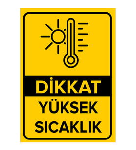 NEW JARGON - Dikkat Yüksek Sıcaklık Levhası - Sac Malzeme 35x50cm