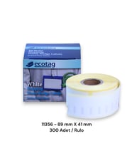 Dymo LW Etiket Muadili Ecotag 89 mm x 41 mm - 300 Adet