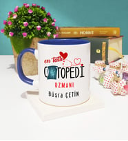 Mesajlı Ortopedi Uzmanı Kupa Bardak Lacivert
