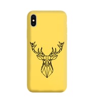 Iphone Xs Max Çizgi Tasarımlı Sarı Lansman Telefon Kılıfı