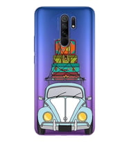 Tatil Araba Tasarımlı Süper Şeffaf Silikon Telefon Kılıfı Xiomai Redmi 9