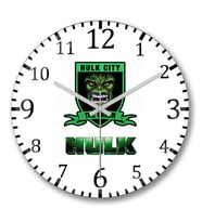 Hulk Modelo  Duvar Saati Bombeli Gercek Cam