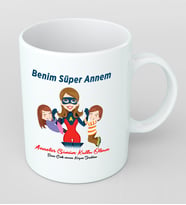 Kişiye Özel Benim Süper Annem Anneler Günü Kupa Bardak