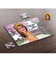BK Gift Kişiye Özel Kız Çocuk Kolay Yetişmiyor Karikatürlü Ahşap Puzzle-2