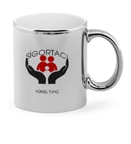 BK Gift Kişiye Özel Mesleki Sigortacı Krom Kupa Bardak  1