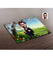 BK Gift Kişiye Özel Erkek Hakim Karikatürlü Ahşap Puzzle-1