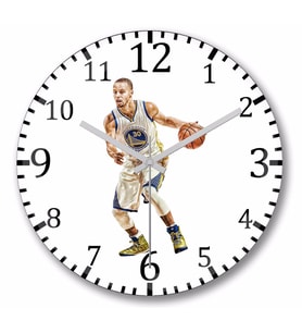 Stephen     Curry   Duvar Saati Bombeli Gercek Cam