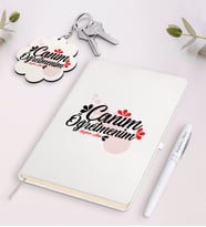BK Gift Kişiye Özel Canım Öğretmenim Beyaz Defter Kalem Ve Anahtarlık Hediye Seti-11 (Model 1)