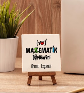 Matematik Öğretmenine Hediye Taş Dekor
