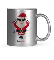 BK Gift Kişiye Özel Noel Baba Gümüş Yaldızlı Kupa Bardak  2