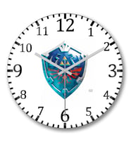 Escudo Zelda Duvar Saati Bombeli Gercek Cam