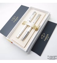 Parker Urban Premium İnci Metal Roller Kalem + Tükenmez Kalem Set  İsme Özel Kalem  Hediyelik Kalem