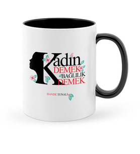 BK Gift Kişiye Özel Kadınlar Günü Siyah Kupa Bardak  2
