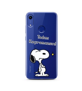 Snoopy Tasarımlı Süper Şeffaf Silikon Telefon Kılıfı Huawei Honor 8A 