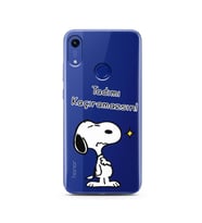 Snoopy Tasarımlı Süper Şeffaf Silikon Telefon Kılıfı Huawei Honor 8A 