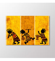 Arty Tablo Afrikalı Çalgıcı Tablo (Karışık)
