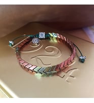 Vaoov 925 Ayar Gümüş Hematit Taşlı Erkek Bileklik