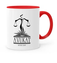 BK Gift Kişiye Özel Mesleki Avukat Kırmızı Kupa Bardak  9