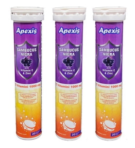 Apexis Sambucus Nigra Vitamin C 1000 Mg 3 x 20 Tablet