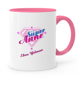 BK Gift Kişiye Özel Süper Anne Pembe Kupa Bardak  2
