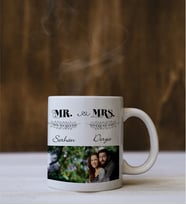 Kişiye Özel Fotoğraflı Mr. Mrs. Kupası