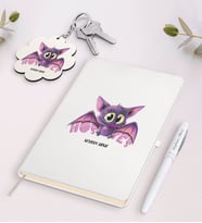 BK Gift Kişiye Özel Hostes Beyaz Defter Kalem ve Anahtarlık Hediye Seti-3 (Model 1)
