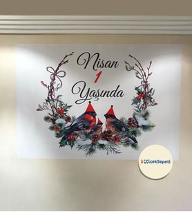 100x70cm Kişiye Özel Doğum Günü, Baby Shower, Parti, Kutlama Arka Fon Afişi