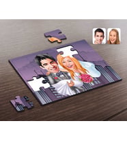 BK Gift Kişiye Özel Evleniyoruz Karikatürlü Ahşap Puzzle-7