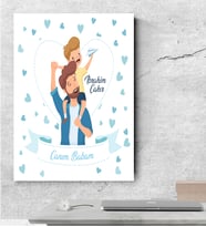 BK Gift Kişiye Özel Babalar Günü Temalı Kanvas Tablo  50x70cm 14658