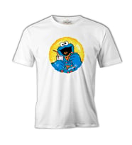 Kurabiye Canavarı Beyaz Erkek Tshirt