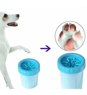 Silikon Jel Fırçalı Kedi Köpek Pati Ayak Yıkama Kovası (Küçük) (Karışık)